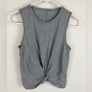 Lululemon size 2 Gray Sleeveless Twist Knot Top